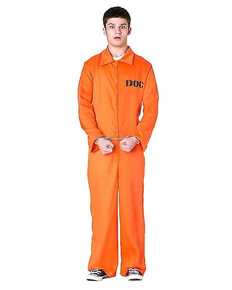 Adult Department Of Corrections Prisoner One Piece Costume 11 Adult Department Of Corrections Prisoner One Piece Costume - Image 9