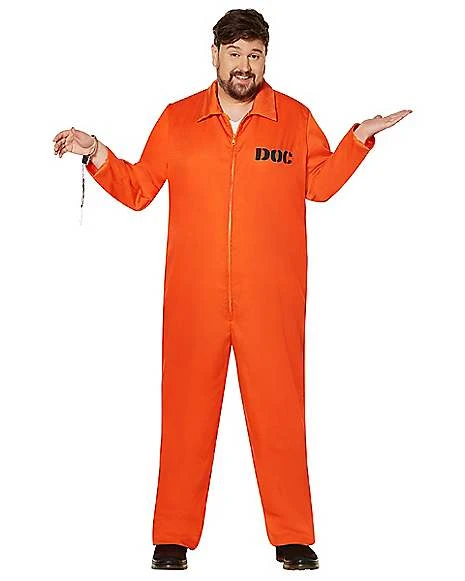 Adult Department Of Corrections Prisoner One Piece Costume 7 Adult Department Of Corrections Prisoner One Piece Costume - Image 5