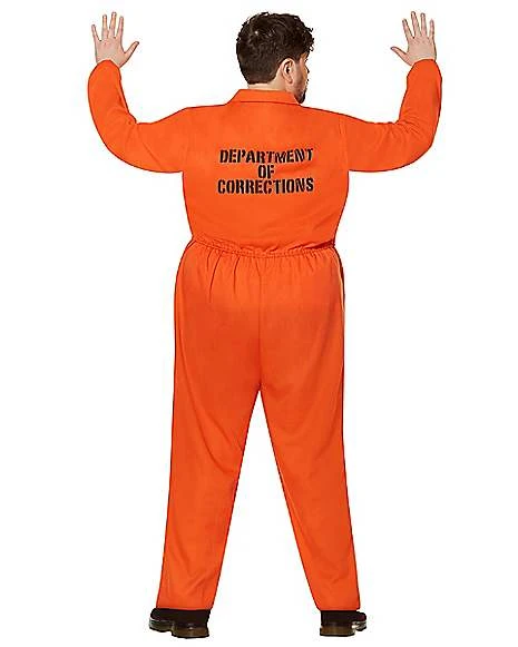Adult Department Of Corrections Prisoner One Piece Costume 8 Adult Department Of Corrections Prisoner One Piece Costume - Image 6