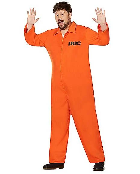 Adult Department Of Corrections Prisoner One Piece Costume 9 Adult Department Of Corrections Prisoner One Piece Costume - Image 7