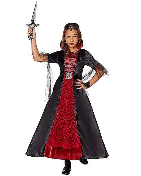 Kids Royal Vampiress Dress Costume 3 Kids Royal Vampiress Dress Costume