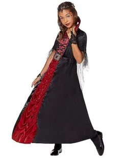Kids Royal Vampiress Dress Costume 7 Kids Royal Vampiress Dress Costume -Colin Costume Shop 01225523 c