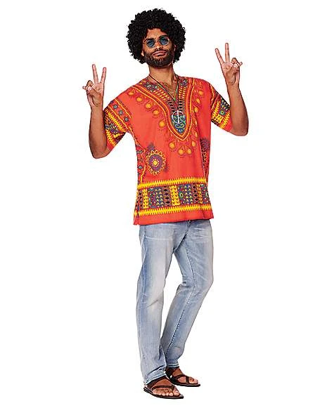 Adult Hippie Shirt Costume 3 Adult Hippie Shirt Costume