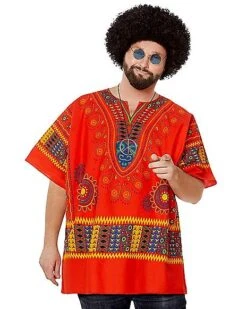 Adult Hippie Shirt Costume 11 Adult Hippie Shirt Costume -Colin Costume Shop 01252329 f
