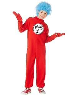 Kids Thing 1 And Thing 2 One Piece Costume - Dr. Seuss -Colin Costume Shop 01254069 b