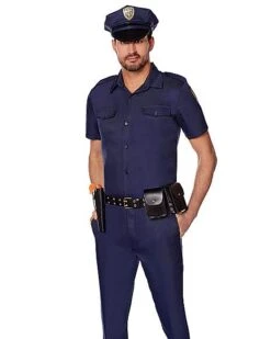 Adult Police Officer Costume - Deluxe -Colin Costume Shop 01261387 a