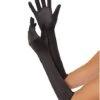 '20s Black Satin Gloves -Colin Costume Shop 01266279 a