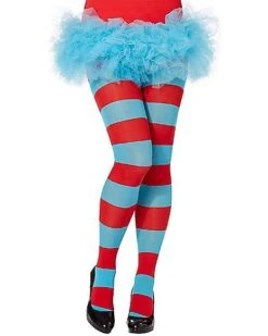 Thing 1 And 2 Striped Tights - Dr. Seuss