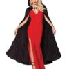 Black Velvet Hooded Womens Cape -Colin Costume Shop 01279561 a