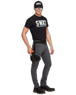 Black Leg Holster Tactical -Colin Costume Shop 01298546 c