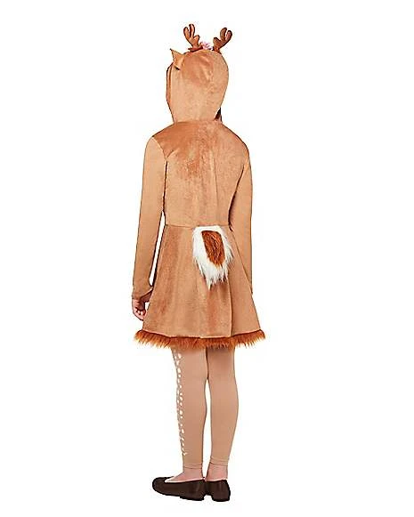Kids Hooded Deer Dress Costume 4 Kids Hooded Deer Dress Costume - Image 2