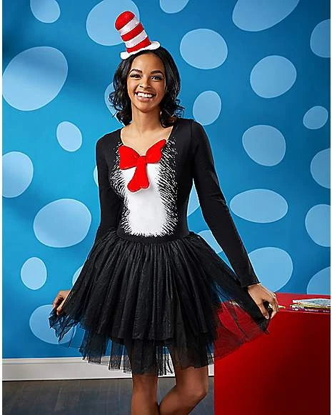Adult Cat In The Hat Tutu Dress - Dr. Seuss 3 Adult Cat In The Hat Tutu Dress - Dr. Seuss