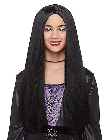 Kids Black Witch Wig 3 Kids Black Witch Wig