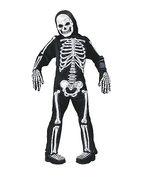 Kids Glow In The Dark Skelebones One Piece Costume 3 Kids Glow In The Dark Skelebones One Piece Costume