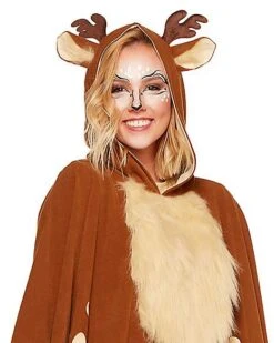 Adult Faux Fur Deer Poncho -Colin Costume Shop 01358878 d