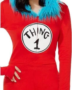 Adult Thing 1 And Thing 2 Romper Costume - Dr. Seuss -Colin Costume Shop 01360049 c