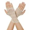 Fingerless White Lace Gloves -Colin Costume Shop 01365659 a