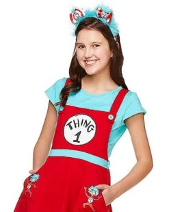 Tween Thing 1 And 2 Jumper Dress Costume - Dr. Seuss -Colin Costume Shop 01369214 c