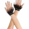 Black Faux Feather Raven Gloves 2 Black Faux Feather Raven Gloves -Colin Costume Shop 01375666 a