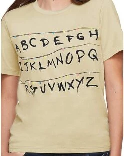 Adult Alphabet Wall T Shirt - Stranger Things -Colin Costume Shop 01381979 c