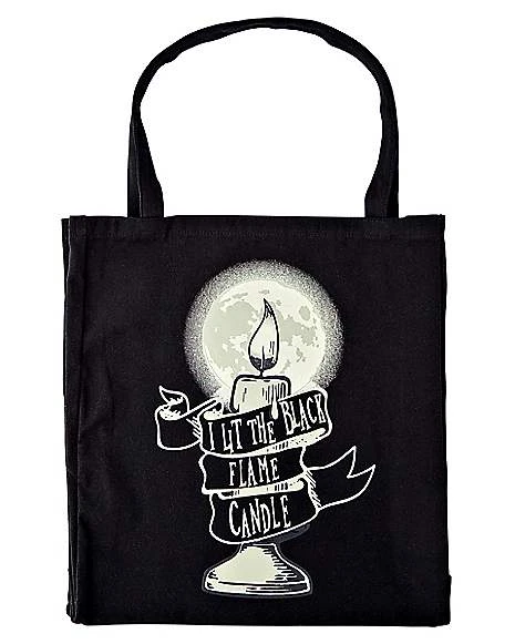 Black Flame Candle Tote Bag - Hocus Pocus 3 Black Flame Candle Tote Bag - Hocus Pocus