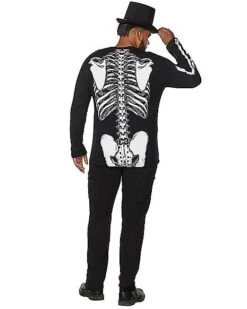 Long Sleeve Skeleton T Shirt -Colin Costume Shop 01395417 b
