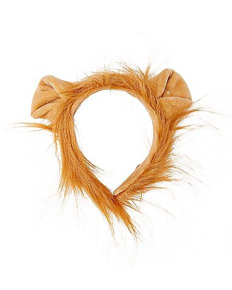 Faux Fur Lion Ear Headband 3 Faux Fur Lion Ear Headband