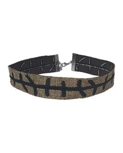 Burlap Scarecrow Choker Necklace