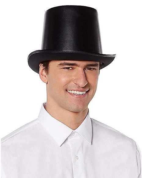Vampire Faux Leather Top Hat 6 Vampire Faux Leather Top Hat - Image 4