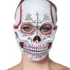 Red Sugar Skull Half Mask -Colin Costume Shop 01404052 a