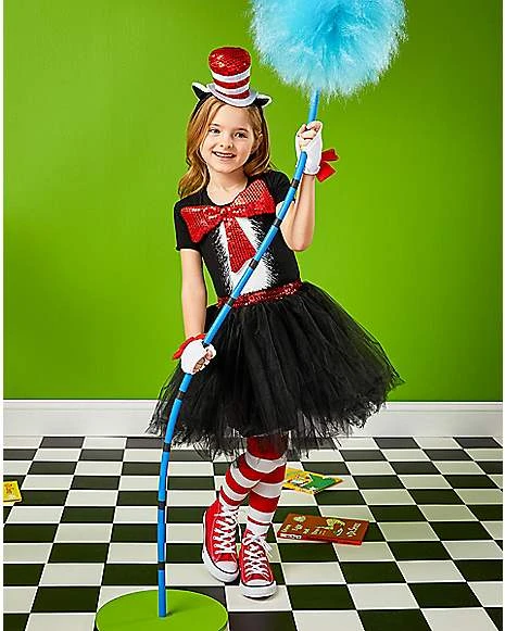 Kids Cat In The Hat Dress Costume - Dr. Seuss 3 Kids Cat In The Hat Dress Costume - Dr. Seuss