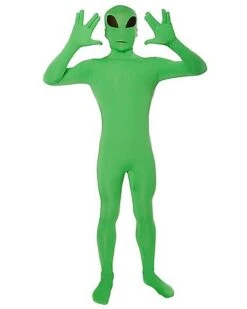 Kids Green Alien Skin Suit Costume -Colin Costume Shop 01414929 c
