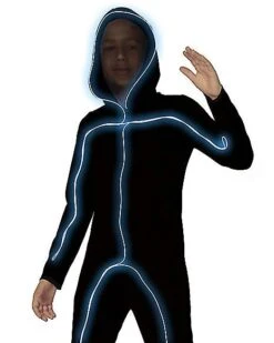 Kids Light Up EL Wire Stick Figure Costume -Colin Costume Shop 01414978 c