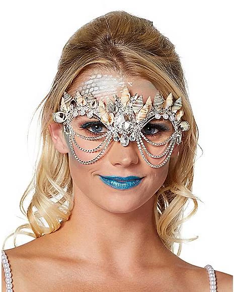 Mermaid Shell Diamond Eye Half Mask 3 Mermaid Shell Diamond Eye Half Mask