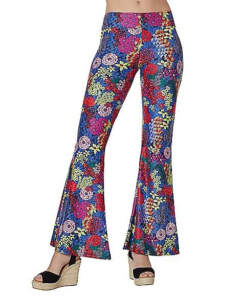 Adult Flower Bell Bottom Pants 3 Adult Flower Bell Bottom Pants