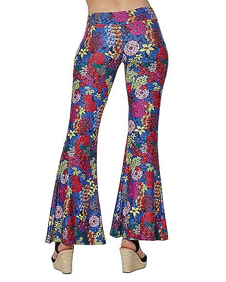 Adult Flower Bell Bottom Pants 4 Adult Flower Bell Bottom Pants - Image 2