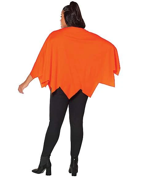 Adult Pumpkin Poncho 4 Adult Pumpkin Poncho - Image 2