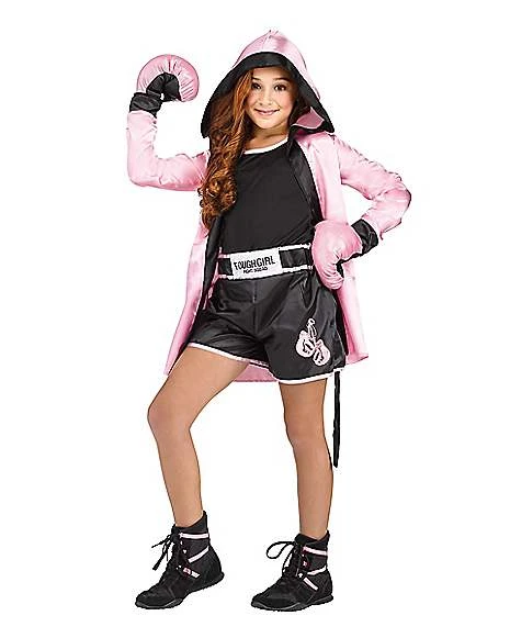 Kids Tough Girl Boxer Costume 3 Kids Tough Girl Boxer Costume