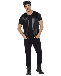 Adult Biker Vest -Colin Costume Shop 01455161 c