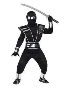 Kids Silver Mirror Ninja Costume