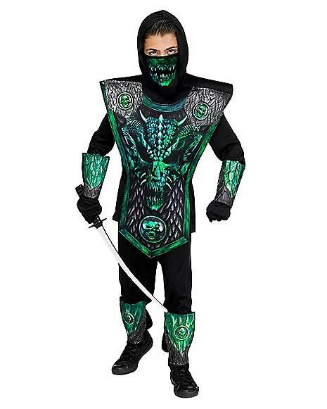 Kids Green Dragon Ninja Costume - Deluxe 3 Kids Green Dragon Ninja Costume - Deluxe