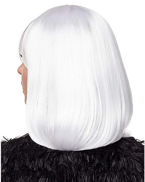 Side Bang White Pageboy Wig 4 Side Bang White Pageboy Wig - Image 2