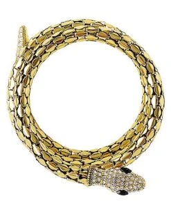 Goldtone Roman Snake Cuff