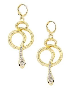Goldtone Snake Earrings