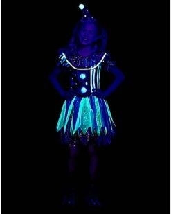 Kids Glow In The Dark Neon Clown Costume -Colin Costume Shop 01472075 c