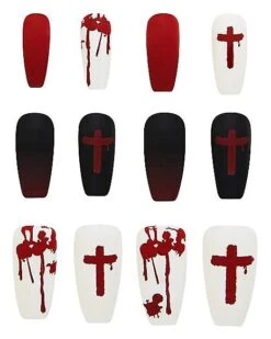 Bloody Cross Press On Nails