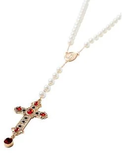 Day Of The Dead Rosary Cross Necklace 7 Day Of The Dead Rosary Cross Necklace -Colin Costume Shop 01474832 c