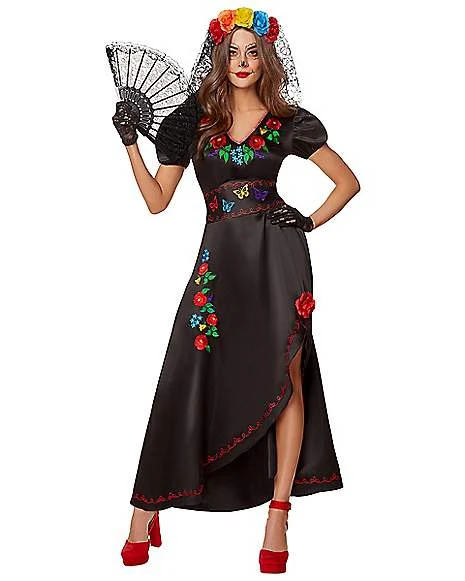 Adult Day Of The Dead Beauty Costume 3 Adult Day Of The Dead Beauty Costume