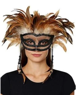 Witch Doctor Feather Eye Mask
