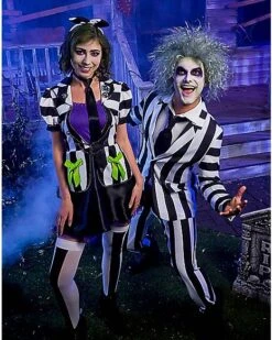 Adult Beetlejuice Striped Suit -Colin Costume Shop 01484245 c
